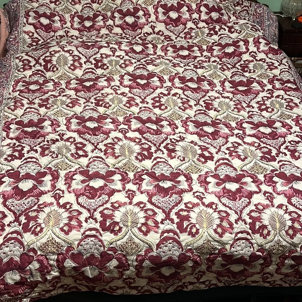Anthropologie  Zadie Artisan King Quilt NWT